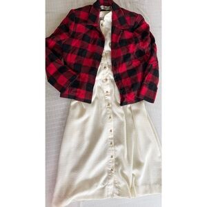 80s vintage classic plaid blazer